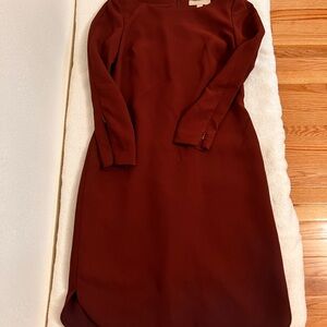 Banana Republic Long Sleeve Dress in Rich Burgundy